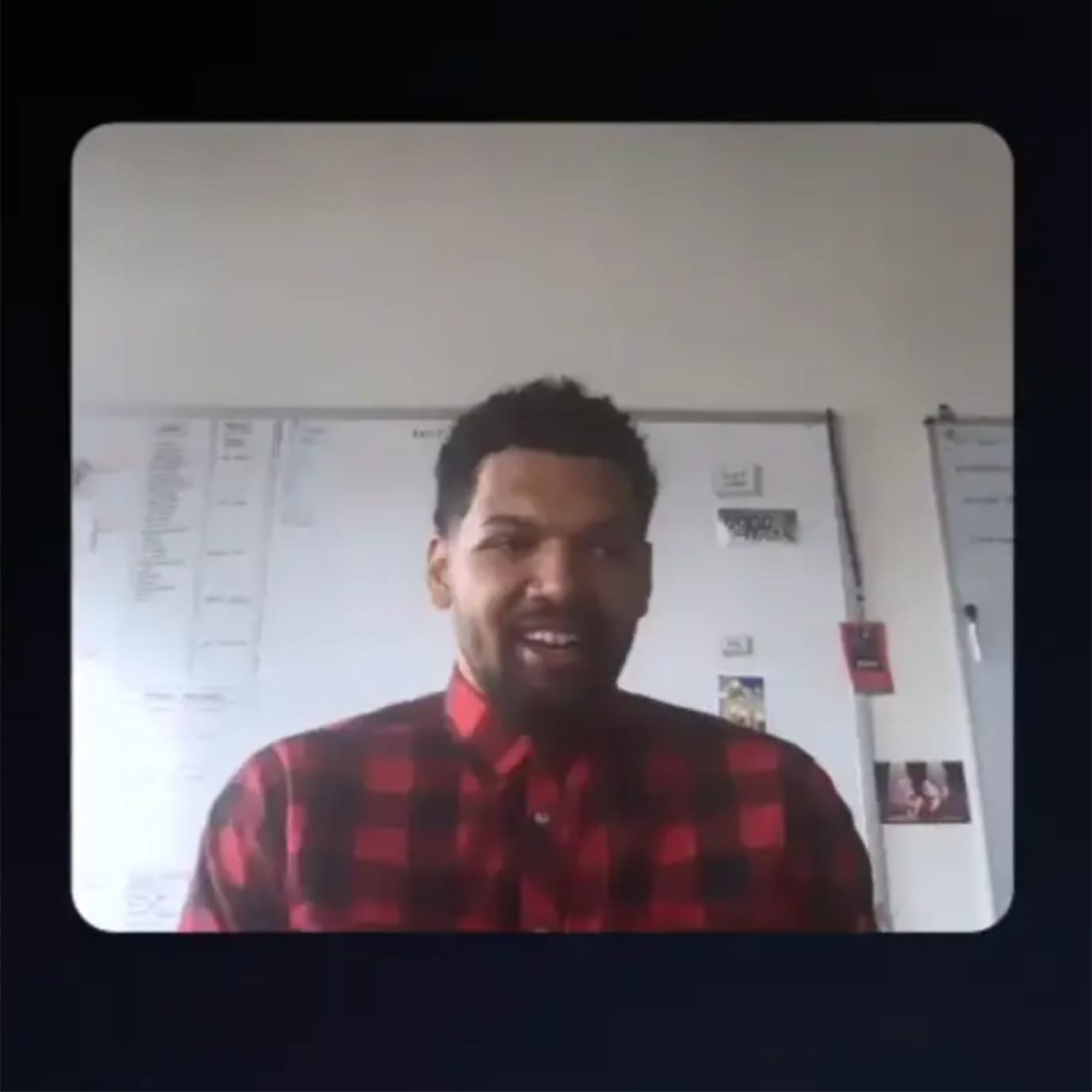 A man on a video call.