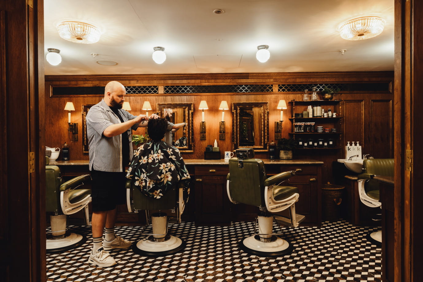 Speakeasy Style Barbershop Interior - Modern Barber