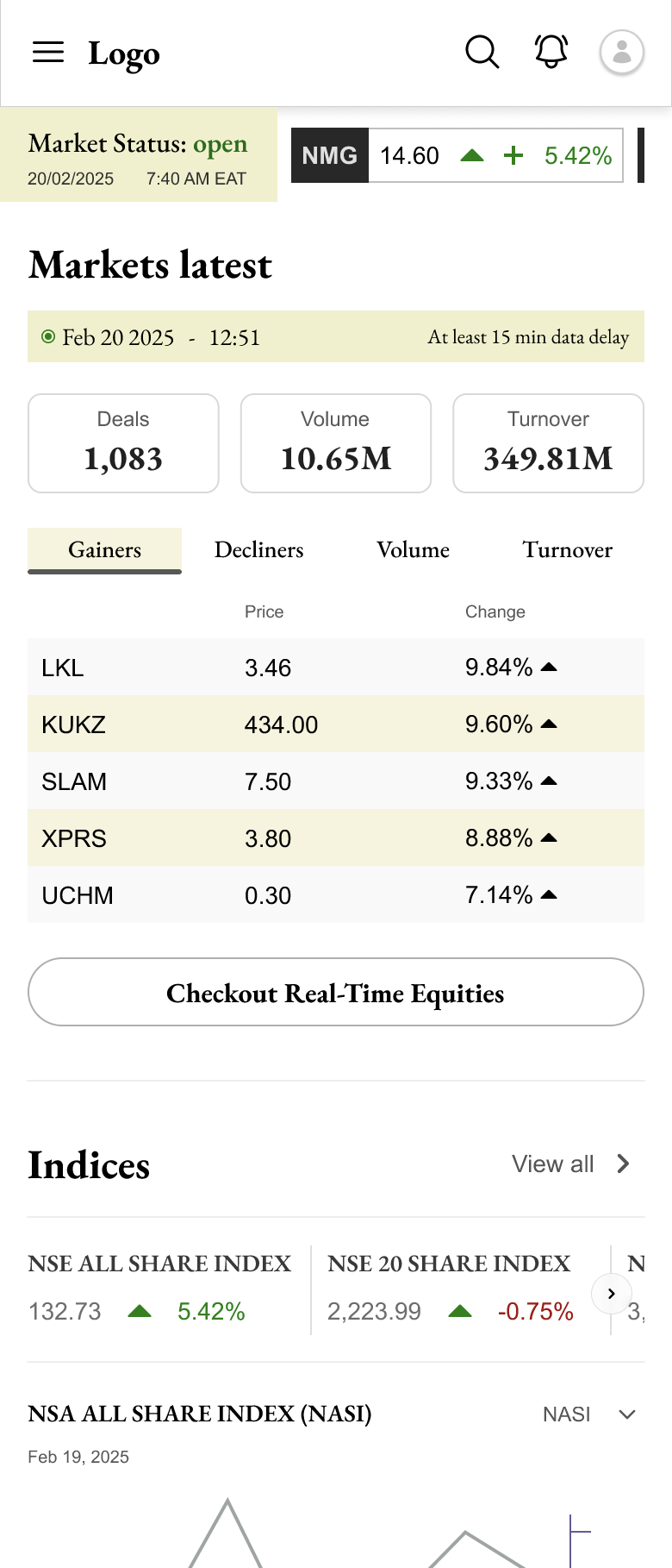 Hero video showing a montage of stock market scenes
