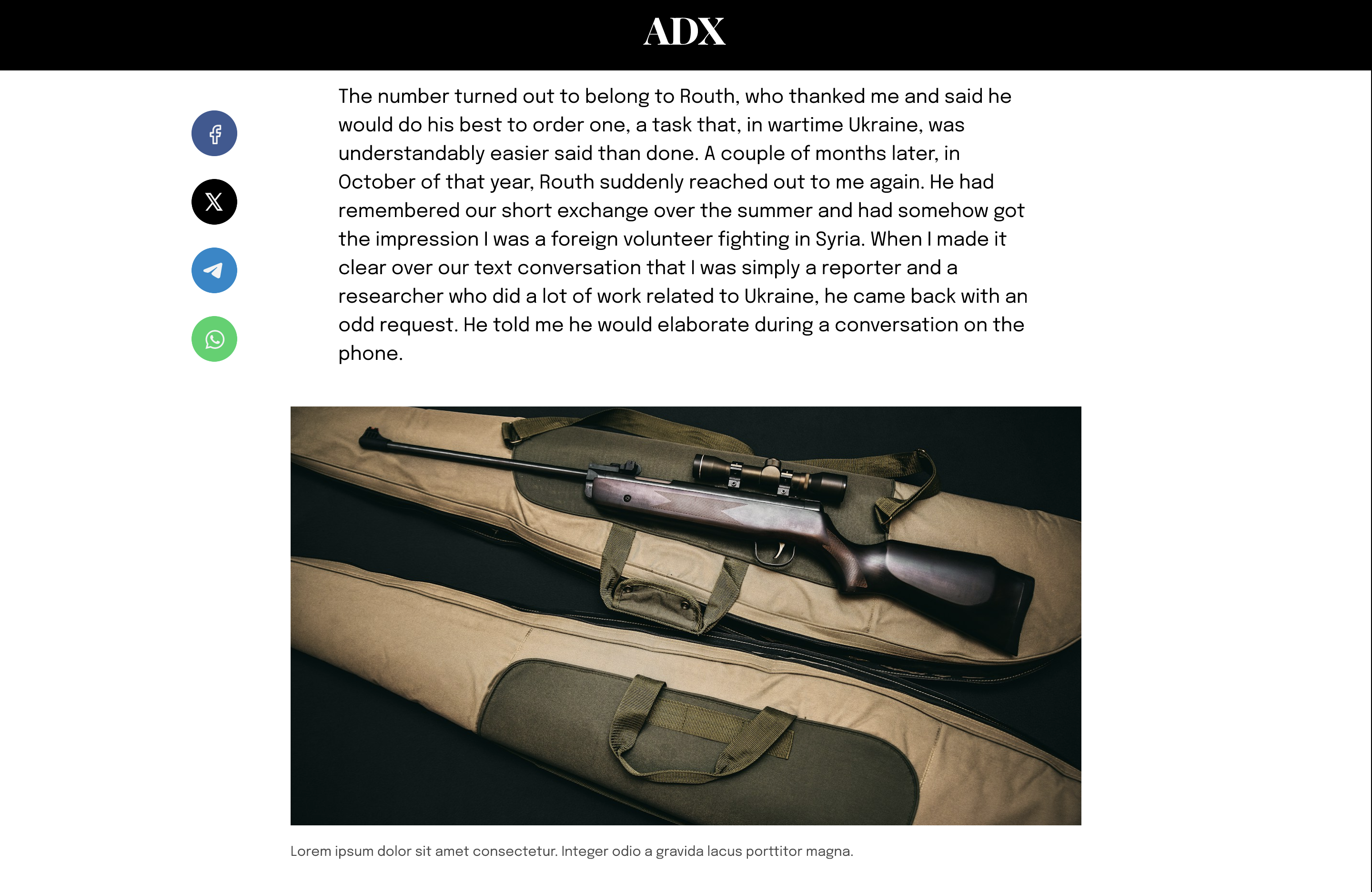 Article page showing sharable content sections, including key takeaways, multimedia elements, and related stories.