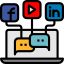 Social media icons for facebook, youtube and linkedin