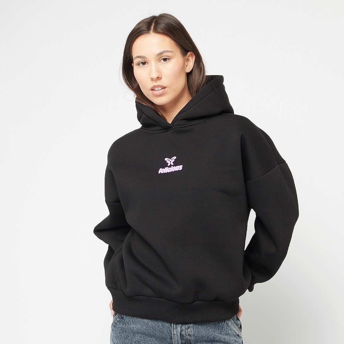 Felicious FELI Basic Hoodie women Hoodies & Sweaters zwart Maat M Kleding