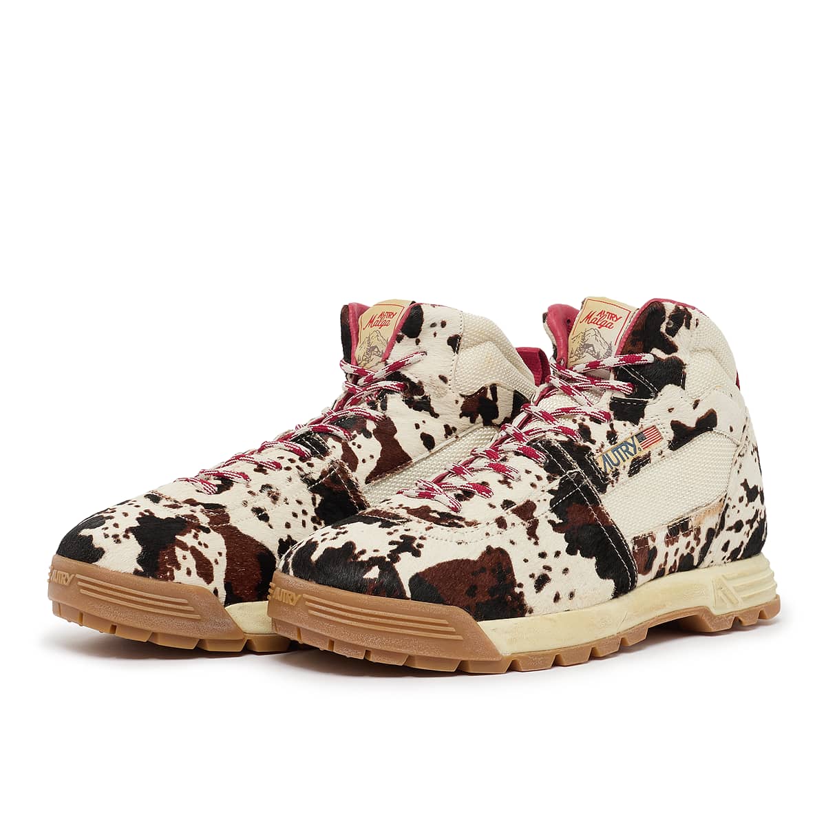 Autry Malga Mid Leather Cow Print