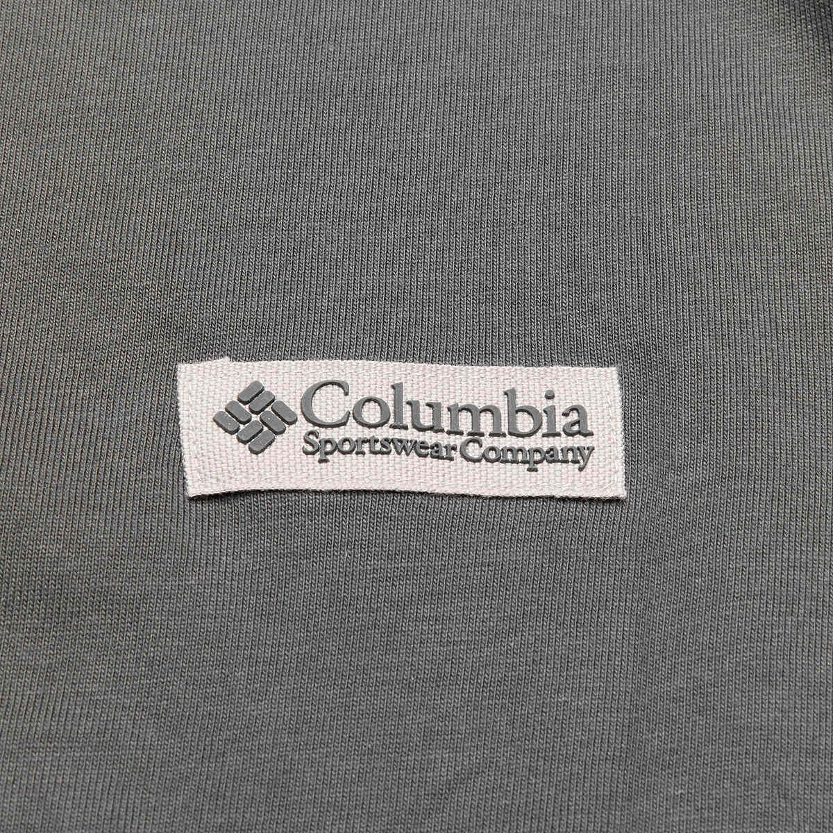 Columbia camiseta de algodón grueso con logo en color carbón — photo 4
