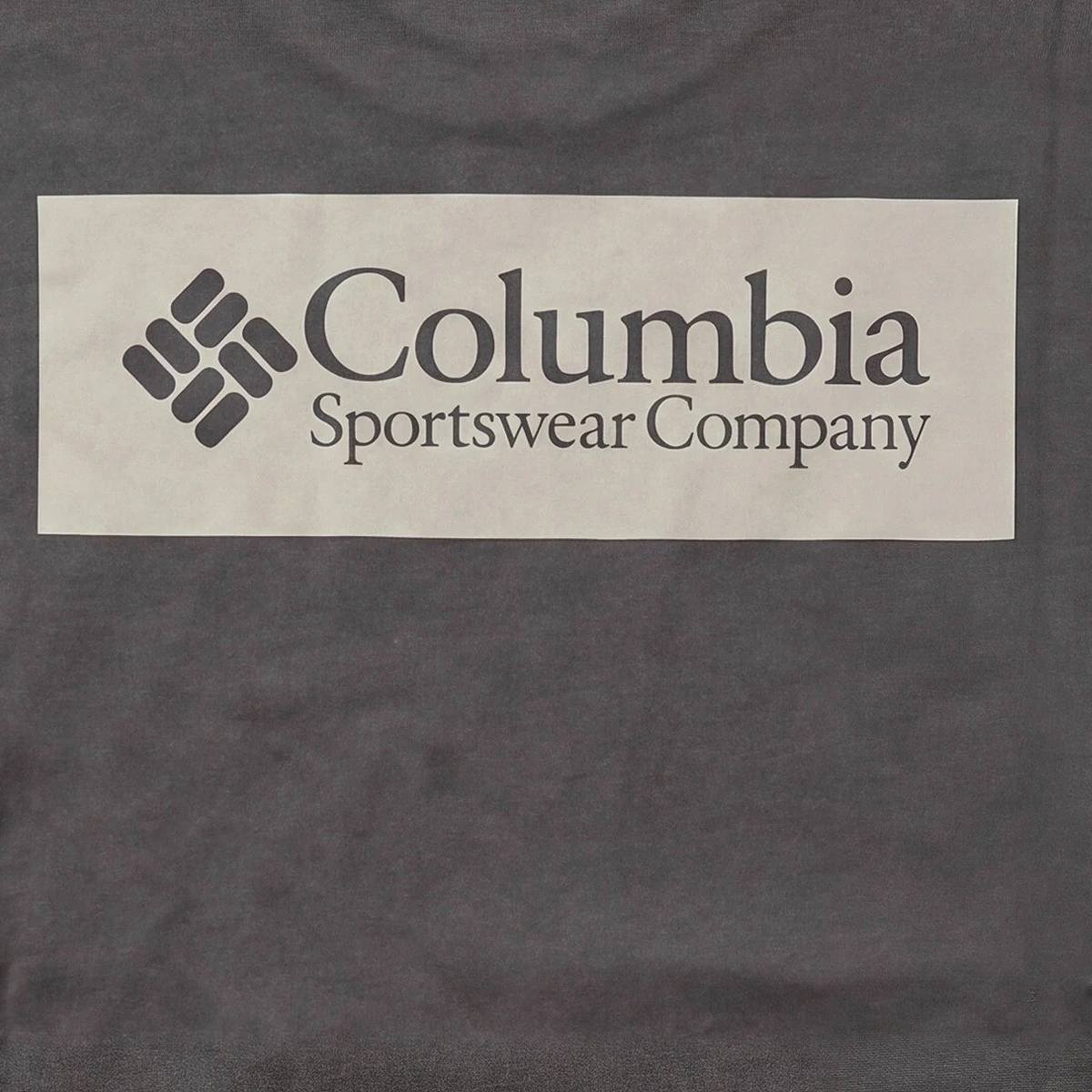 Columbia camiseta de algodón grueso con logo en color carbón — photo 5
