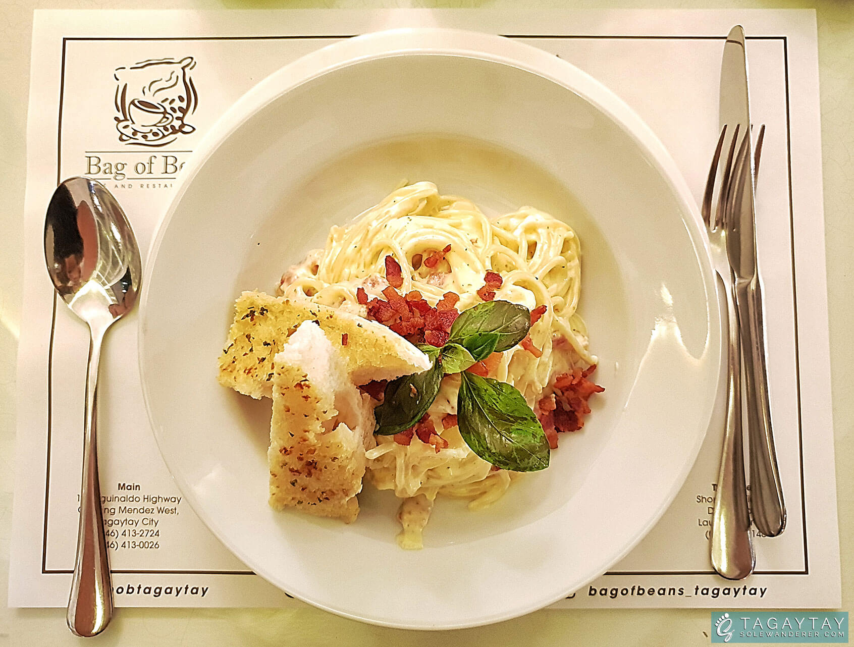 Carbonara at Bag of Beans - Athena Branch