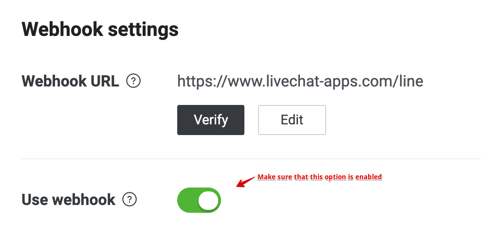 Webhook Settings