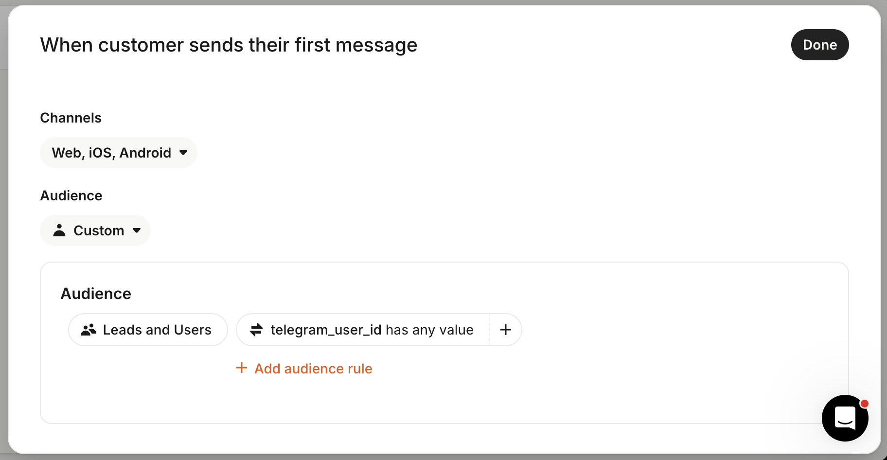 Workflow Custom Audience