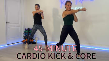 upcoming session: (7/11/25) 45-Minute Cardio Kick & Core