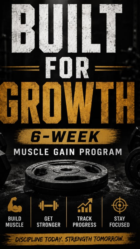Built For Growth: 6 Week Muscle Gain Program