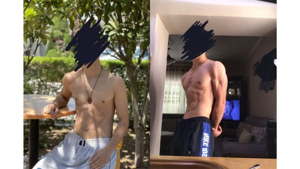 program transformation testimonial image from 6 months Home Workout Transformation