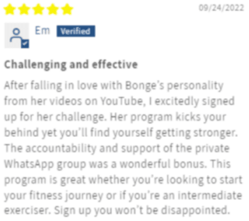 program transformation testimonial image from Em