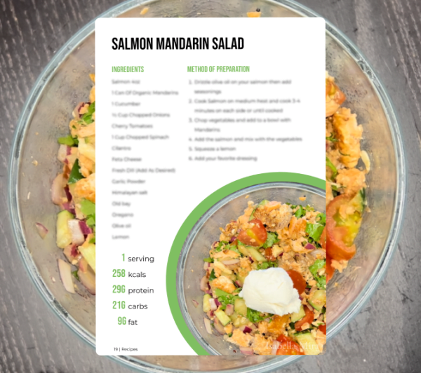 program transformation testimonial image from Salmon Mandarin Salad