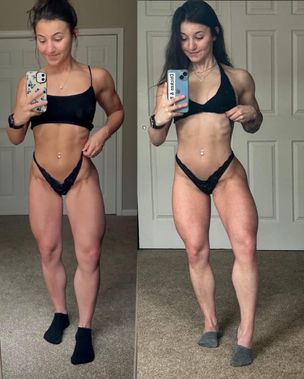 program transformation testimonial image from Dayna Lean Bulking Journey 