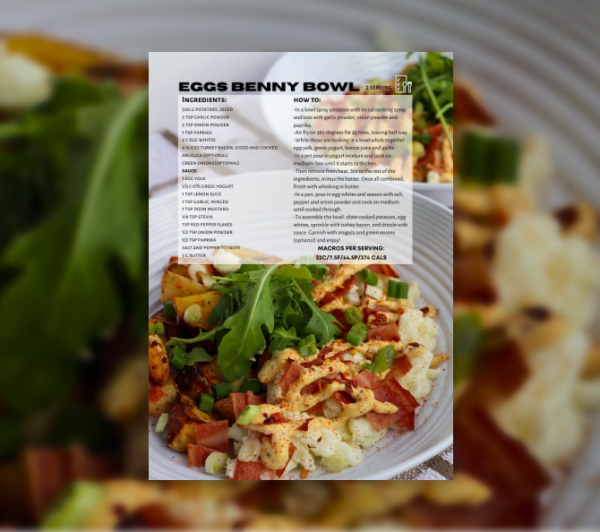 program transformation testimonial image from Eggs Benny Bowl (with Sample Recipe Page)