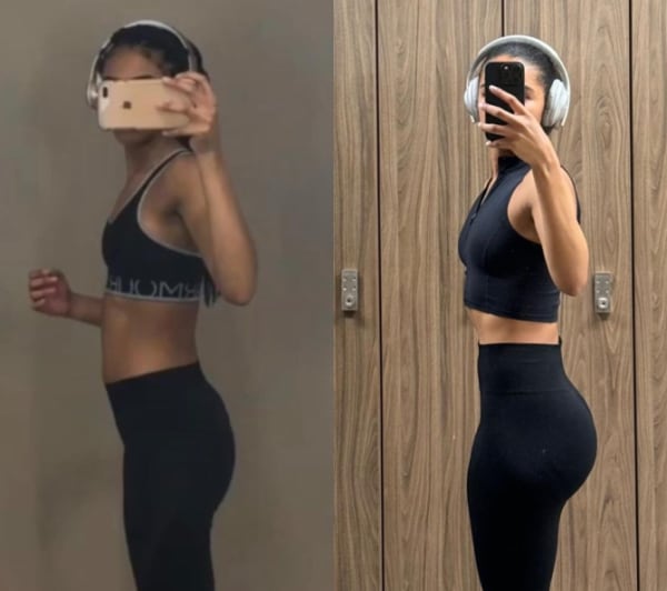 program transformation testimonial image from My Glute Transformation