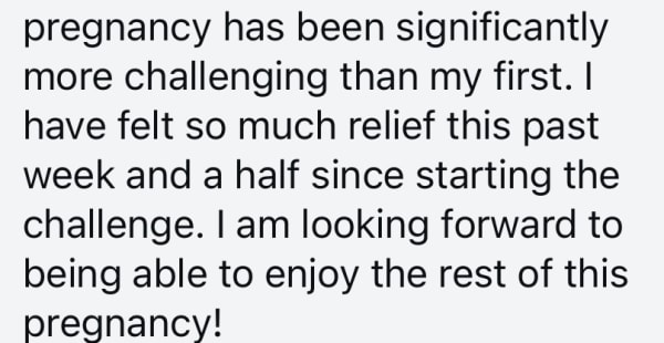 program transformation testimonial image from Christine 