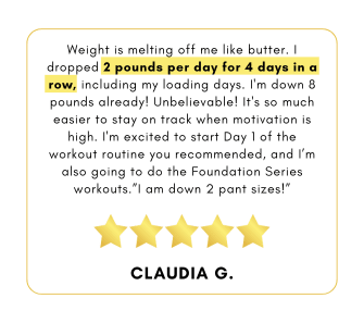 program transformation testimonial image from Claudia G.