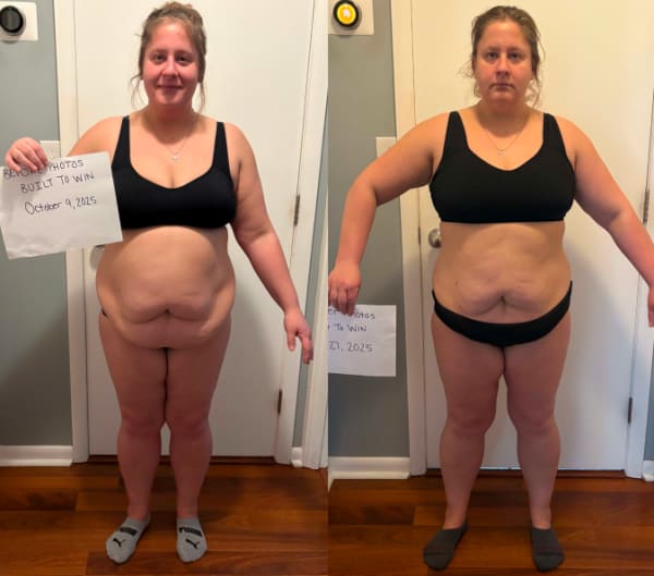 program transformation testimonial image from Jillian - Built to Win 6-Week Challenge