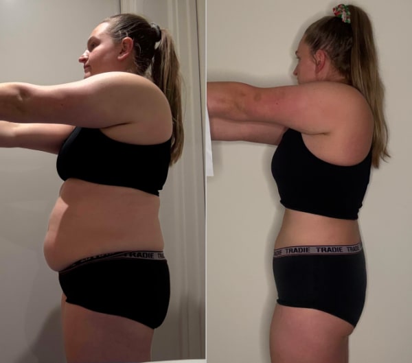 program transformation testimonial image from Claire - Built to Win 6-Week Challenge
