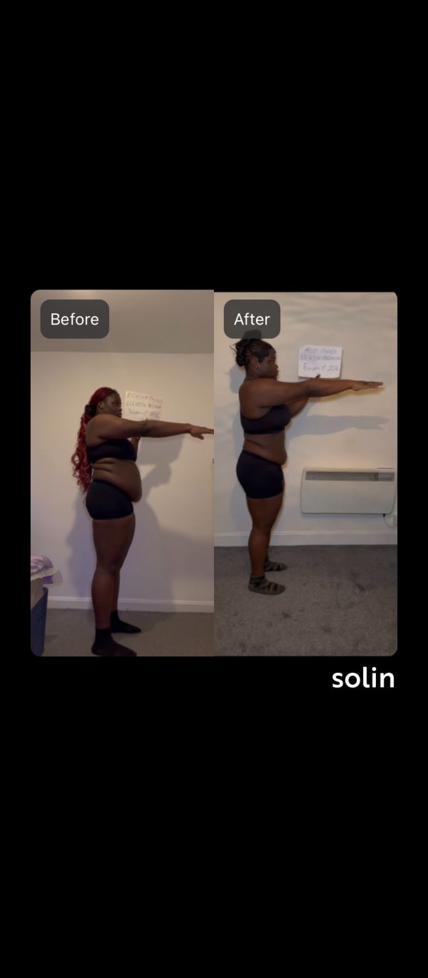 program transformation testimonial image from She won a $1000 for this transformation!!!
