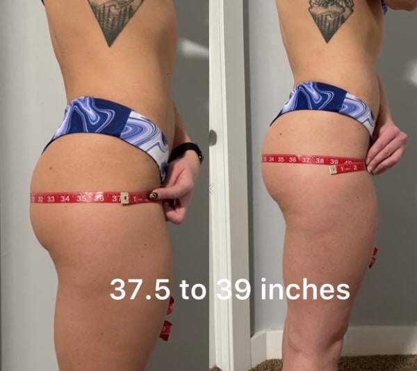 program transformation testimonial image from 8-Week Glute Growth