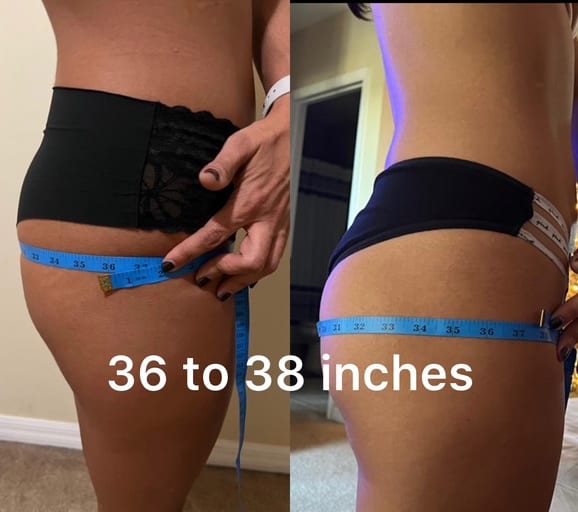 program transformation testimonial image from 8-Week Glute Growth