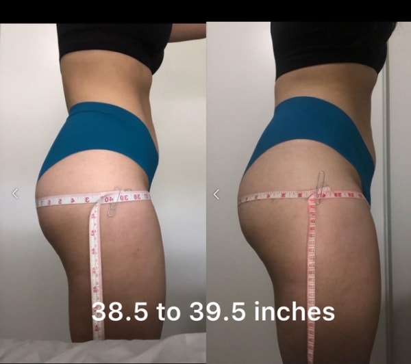 program transformation testimonial image from 8-Week Glute Growth