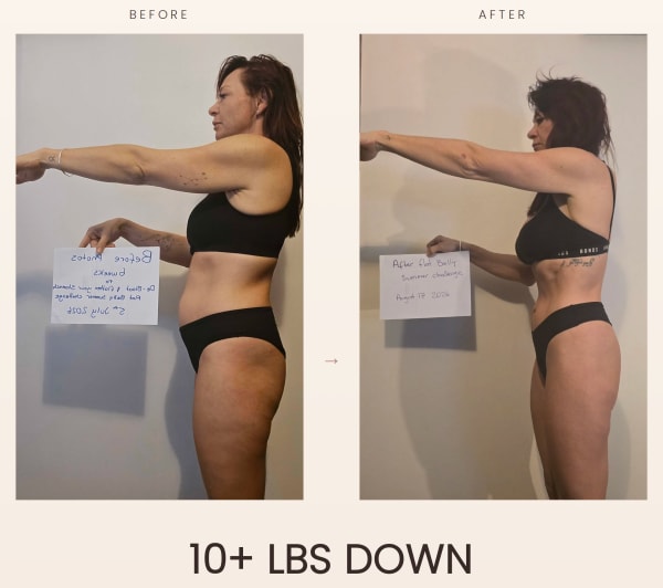 program transformation testimonial image from Flat Belly Challenge WINNER