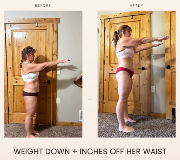 program transformation testimonial image from Deni Flat Belly Challenge Top 5
