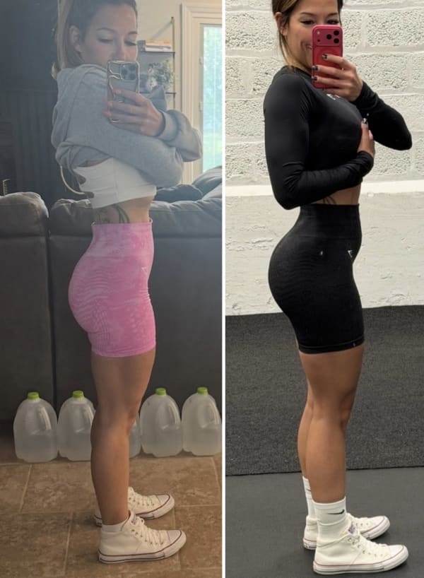 program transformation testimonial image from Glute Lift and Growth