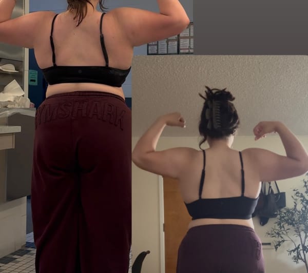 program transformation testimonial image from 8 WEEK progress