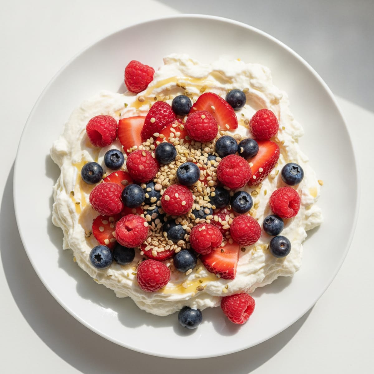 Silky Greek Yogurt Protein Mousse with Mixed Berries