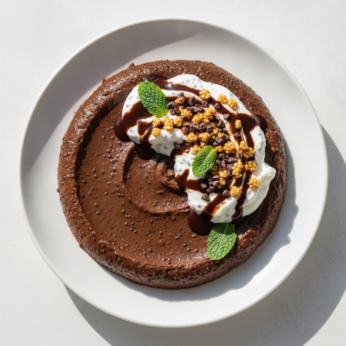 Silky Protein Chocolate Pudding with Chia Seeds