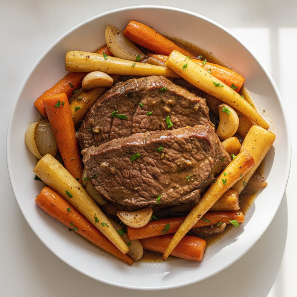 Slow-Cooked Beef Pot Roast with Root Vegetables