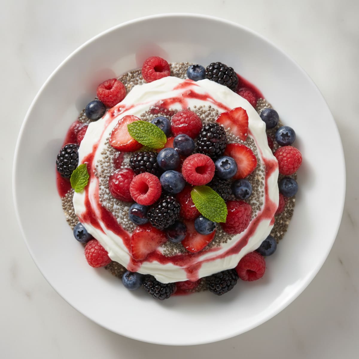 Greek Yogurt Berry Parfait with Chia
