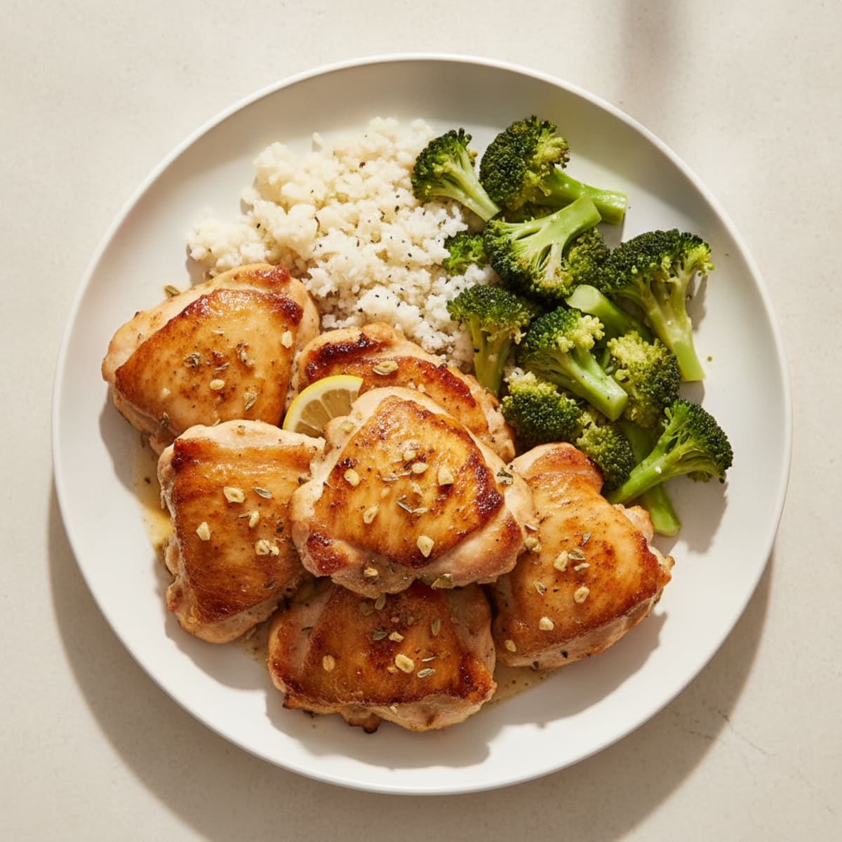 Pan-Seared Chicken Thighs with Garlic