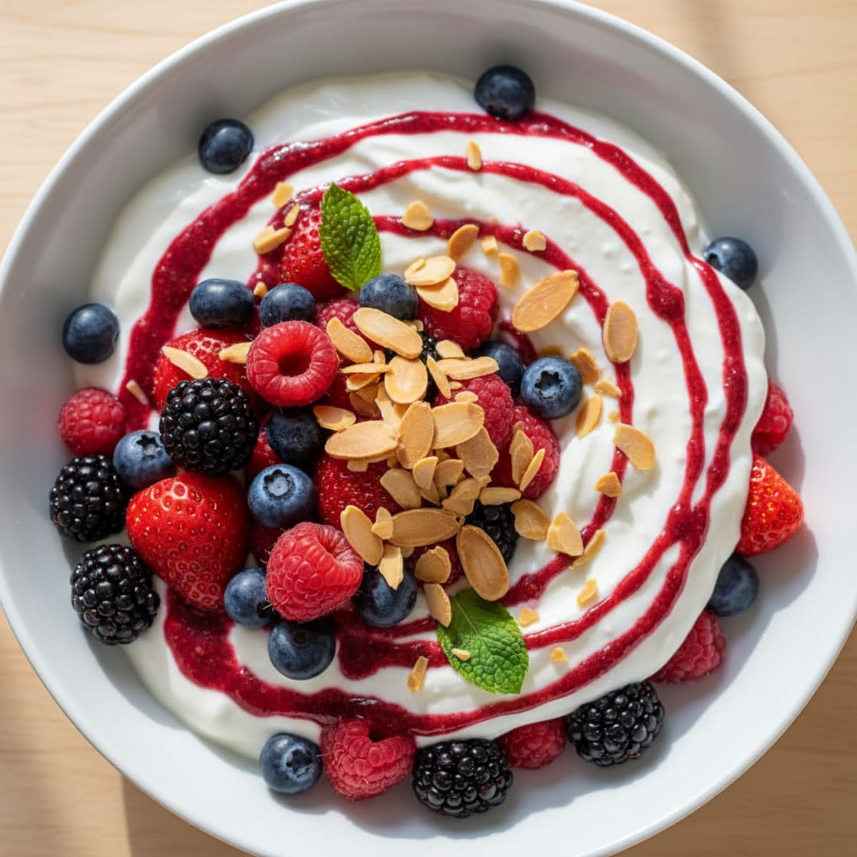 Creamy Greek Yogurt Protein Parfait with Mixed Berries