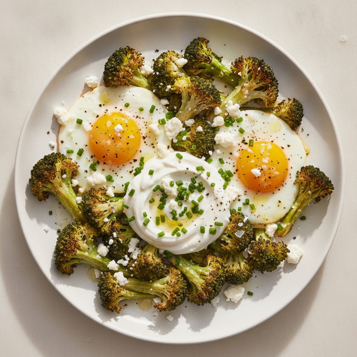Baked Eggs with Roasted Broccoli