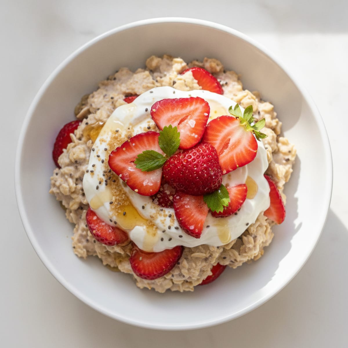 Strawberry Shortcake Overnight Oats