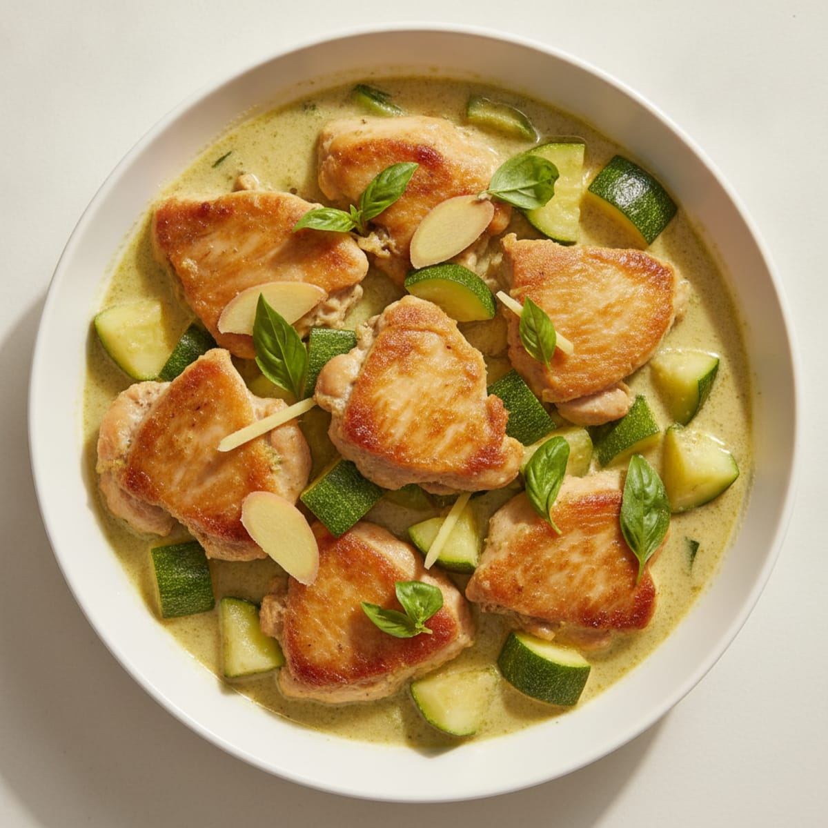 Thai Green Chicken Thigh Curry with Zucchini