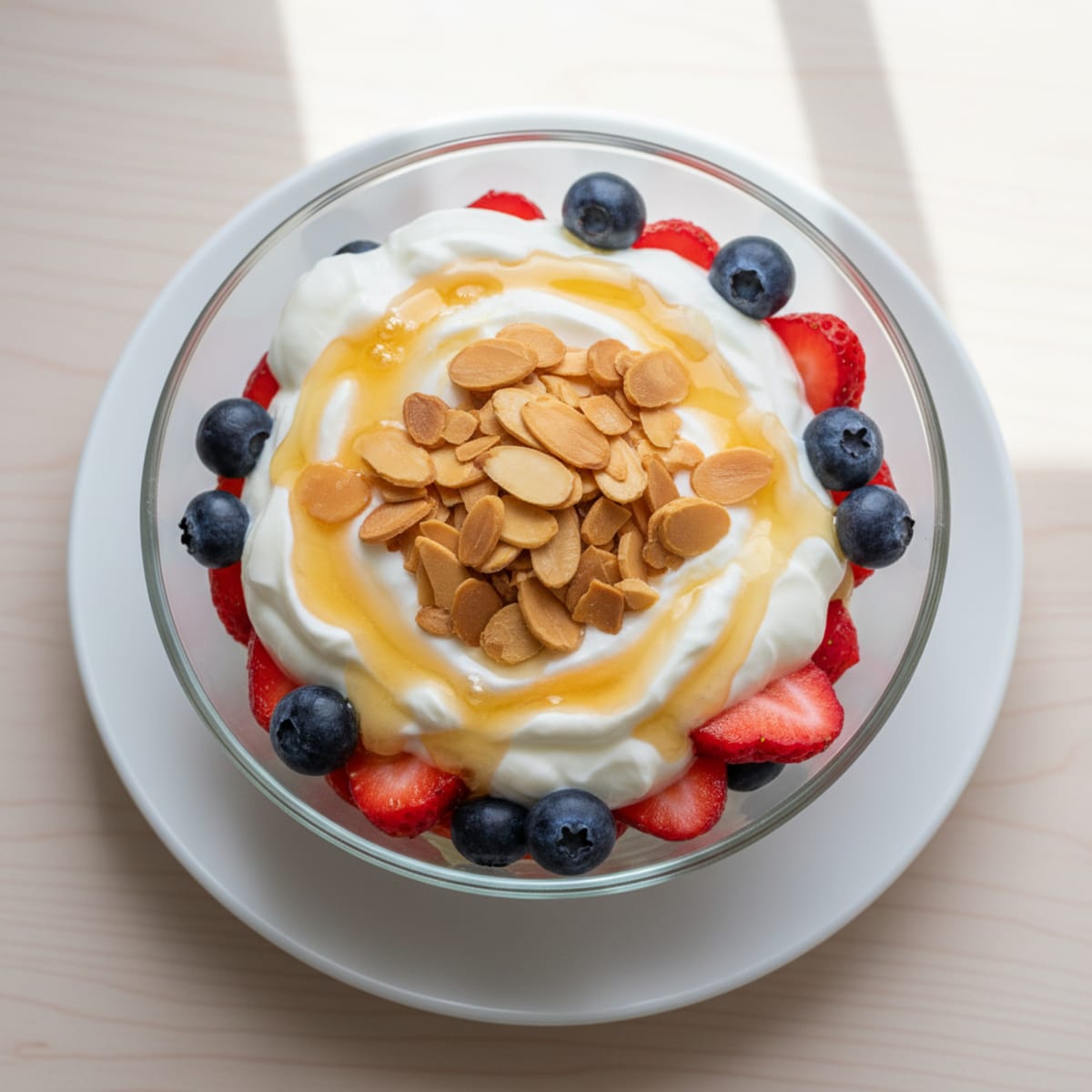 Greek Yogurt Parfait with Berries and Almonds