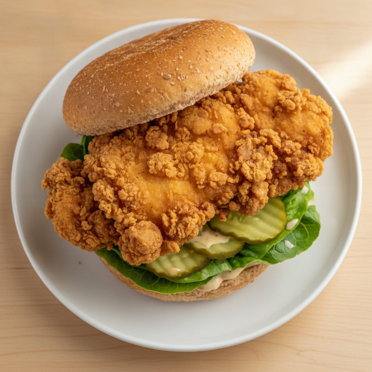 Crispy Buttermilk Fried Chicken Sandwich with Pickles