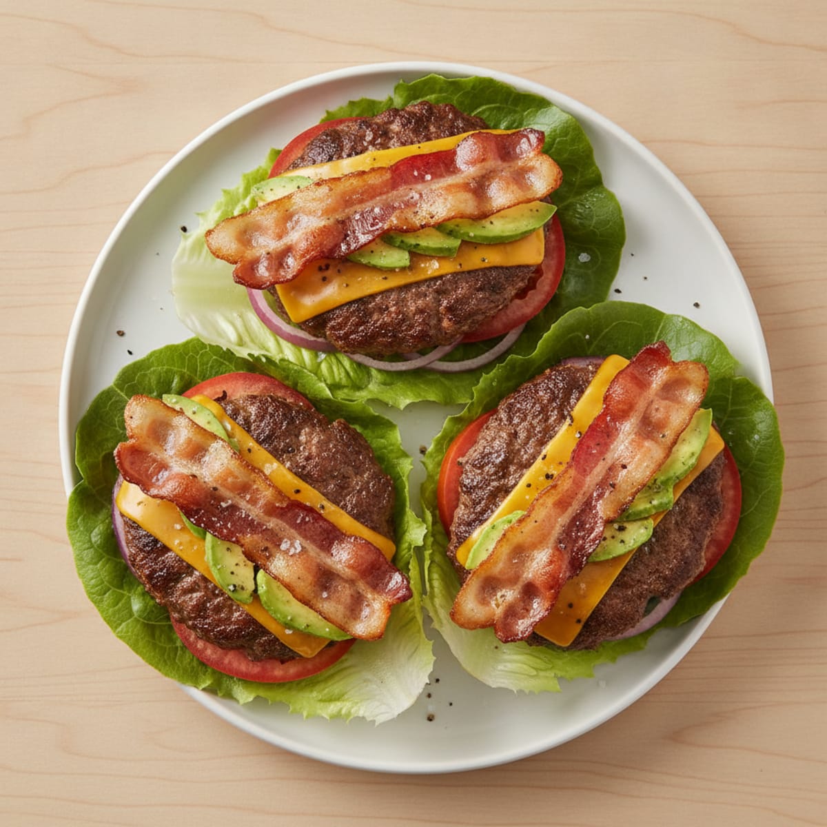 Double Bacon Cheeseburger Lettuce Wraps