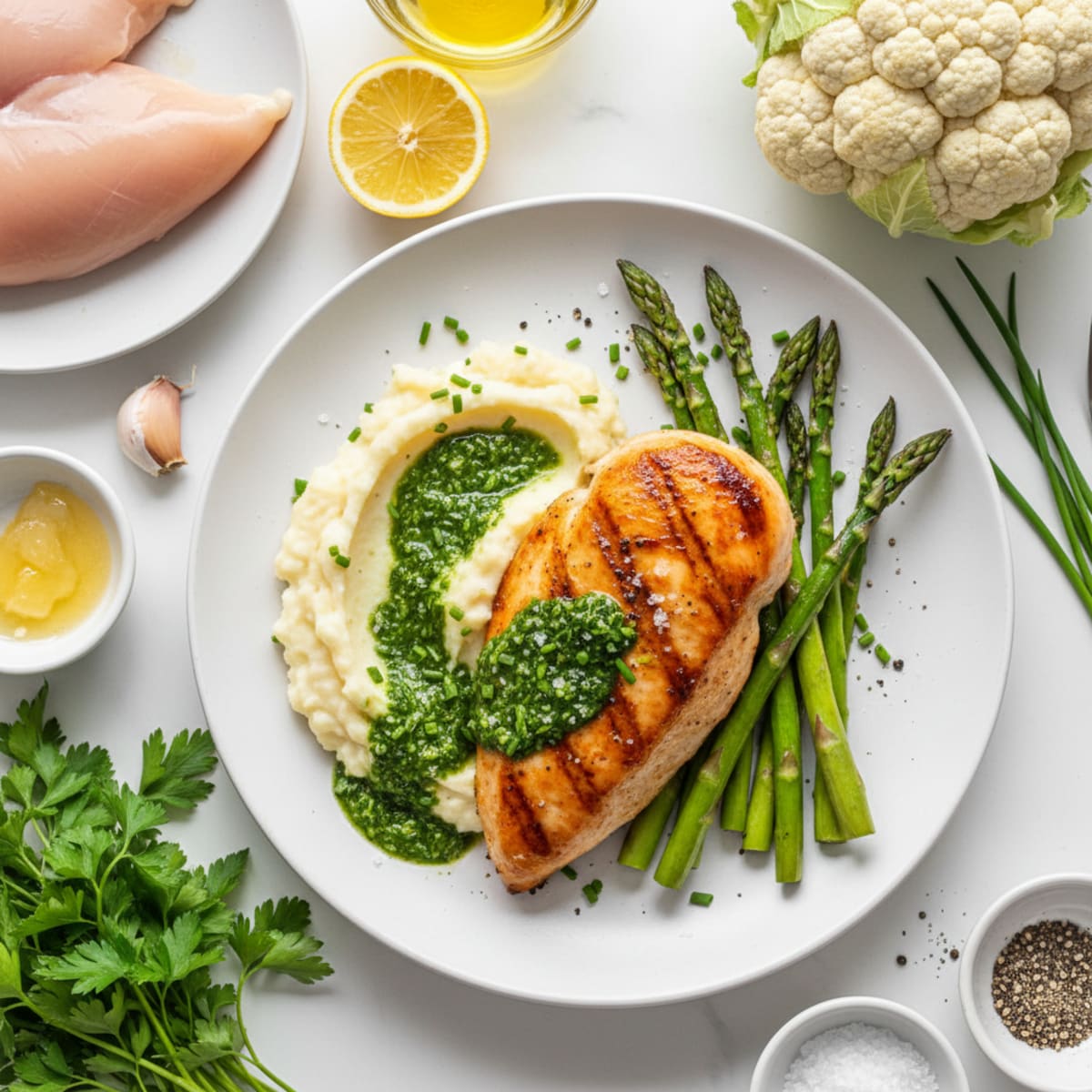 Pan-Seared Chicken with Herb Sauce