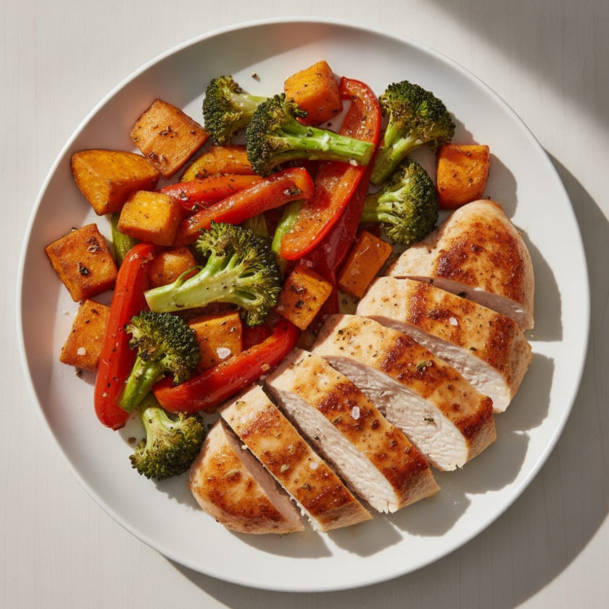 Pan-Seared Chicken with Roasted Vegetables