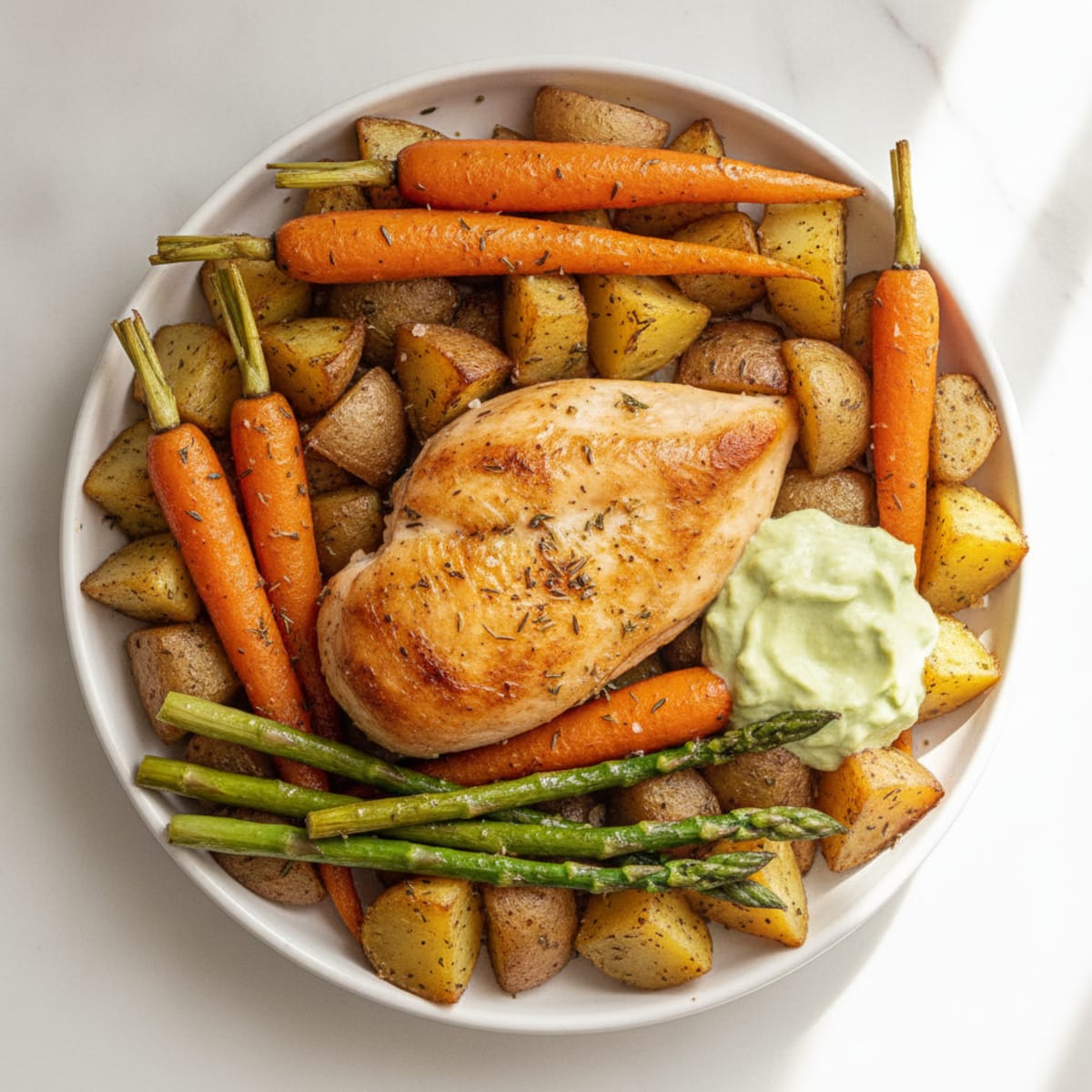 Herb-Roasted Chicken with Roasted Vegetables