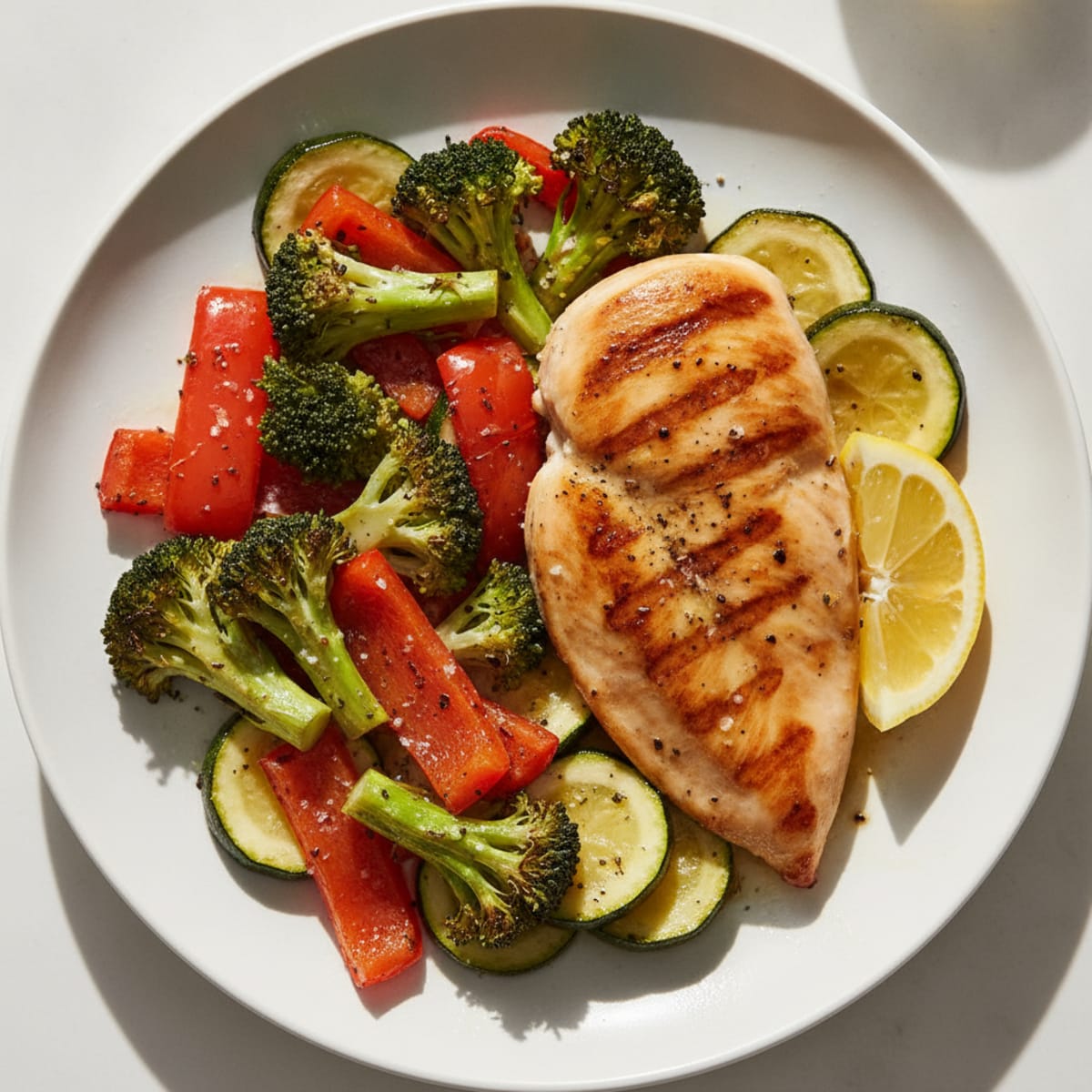 Pan-Seared Chicken with Roasted Vegetables