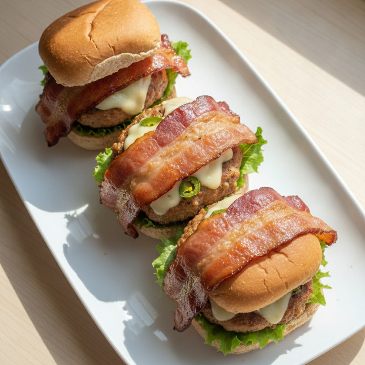 Bacon-Wrapped Jalapeño Sliders