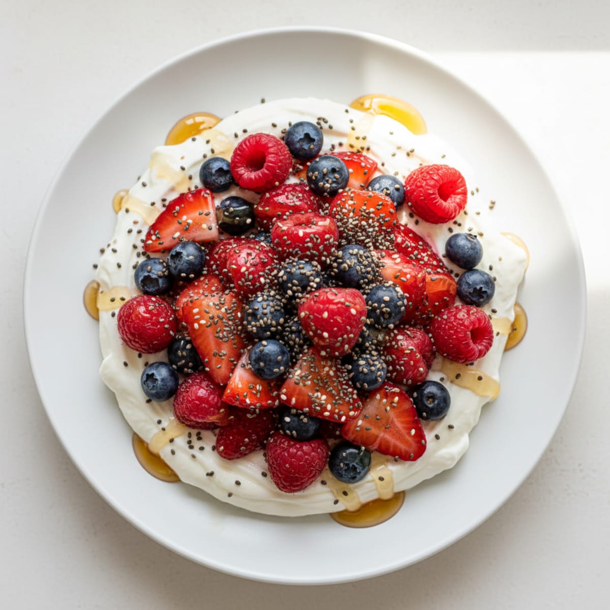 Greek Yogurt Protein Parfait with Mixed Berries